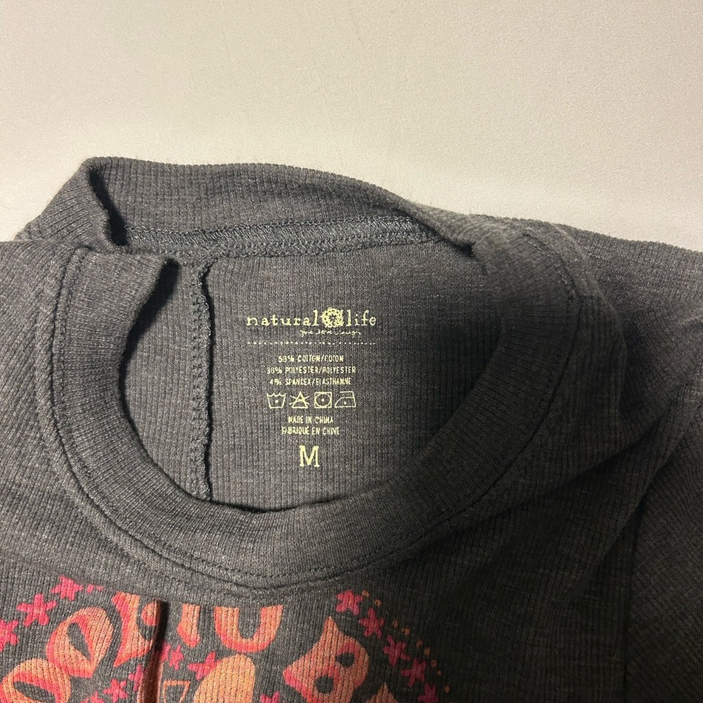 Natural Life Charcoal tee with Colorful Graphic - Picture 3 of 3